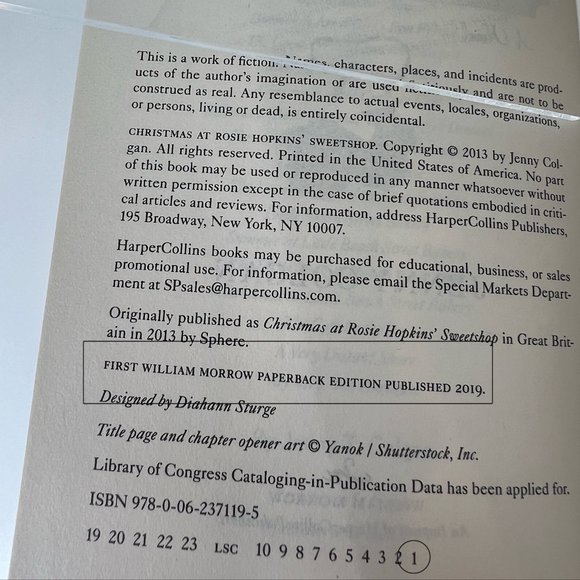 Christmas at Rosie Hopkins’ Sweetshop" by Jenny Colgan - New - Picture 7 of 8